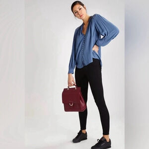 Free People Canyon Rose Button Down Long Sleeve Blouse XS